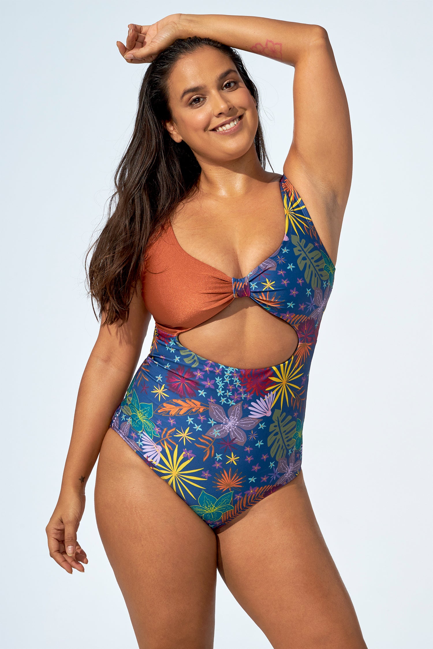 Swimsuits For All Women's Plus Size Ruched Underwire One Piece Swimsuit 4  Bold Floral Multicolored at  Women's Clothing store