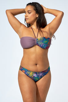 ELLA - Bikini top in Soft purple & Flower print - Selfish swimwear Top