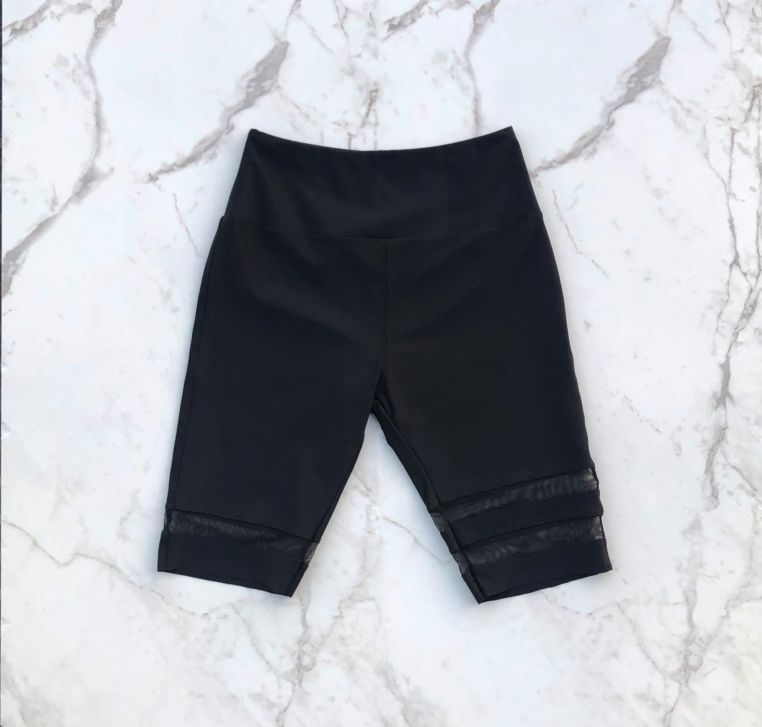 Biker short Black and mesh Selfish swimwear