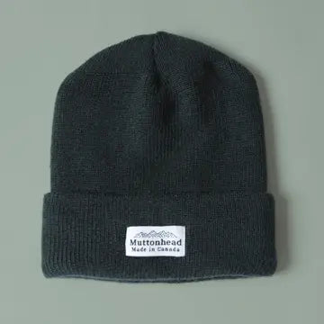 MUTTONHEAD - Tuque laine de mérino vert foncé