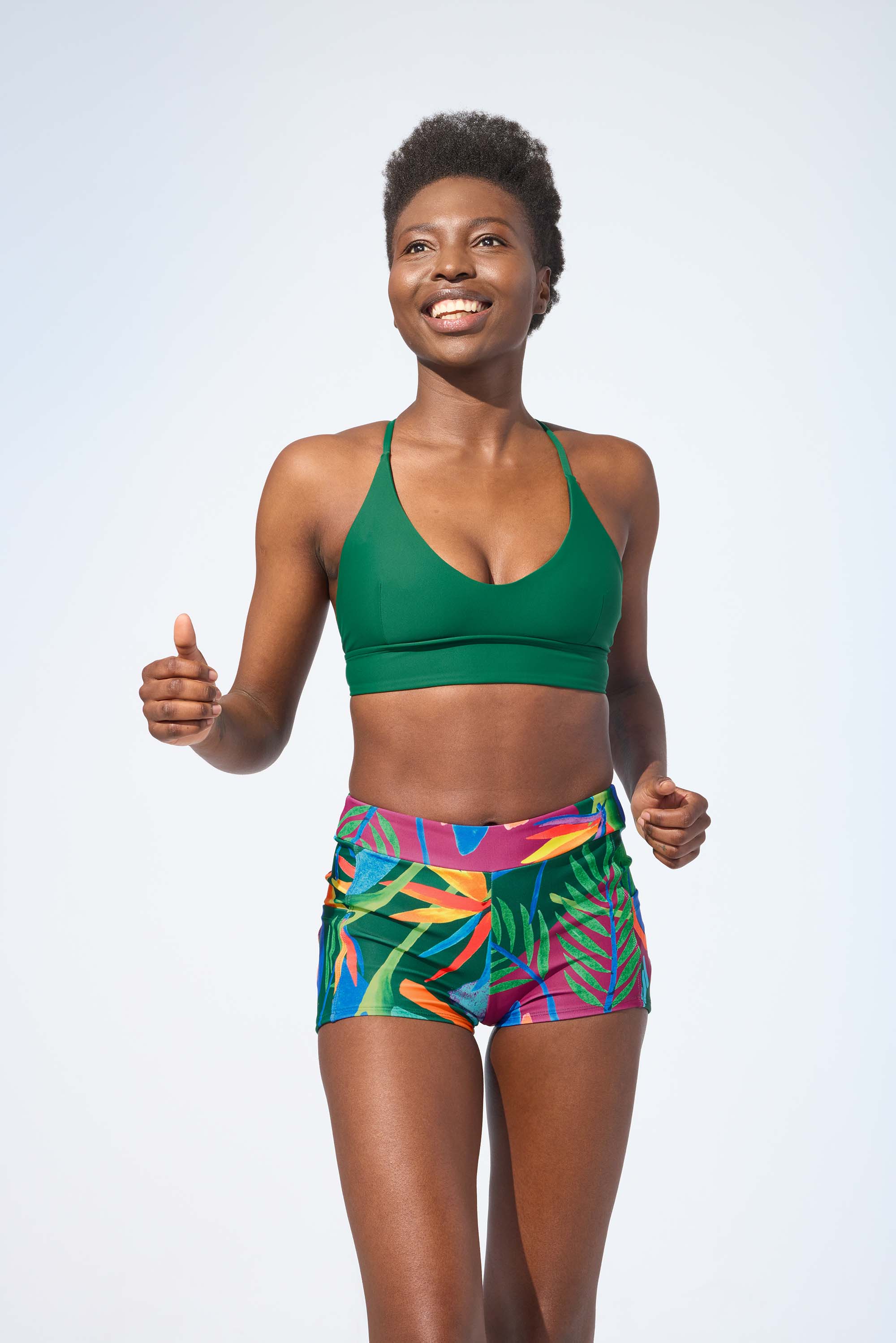 KAMALA - Haut de maillot de bain en vert forêt