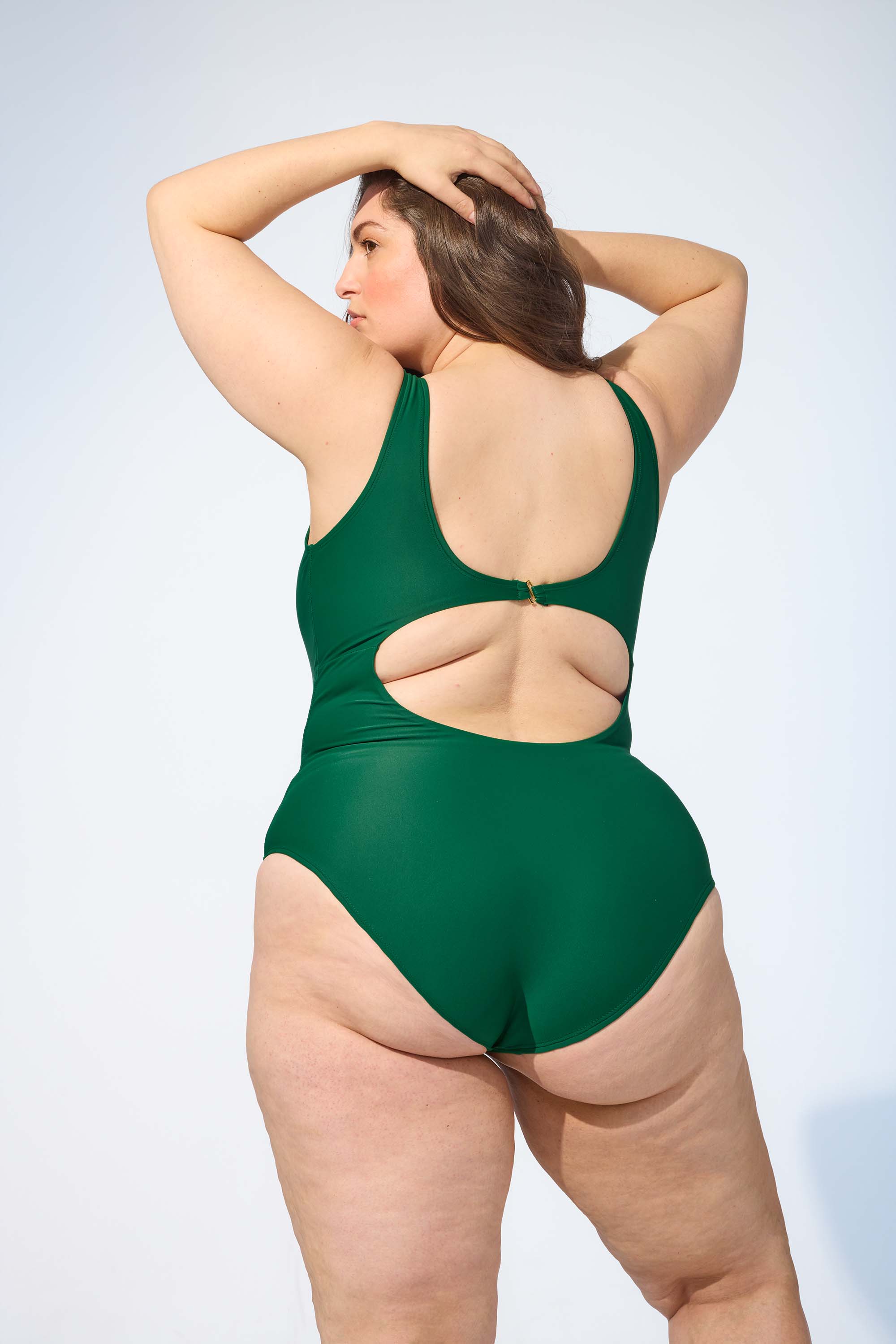 NICOLE - One-piece swimsuit in Forest green – Selfish swimwear