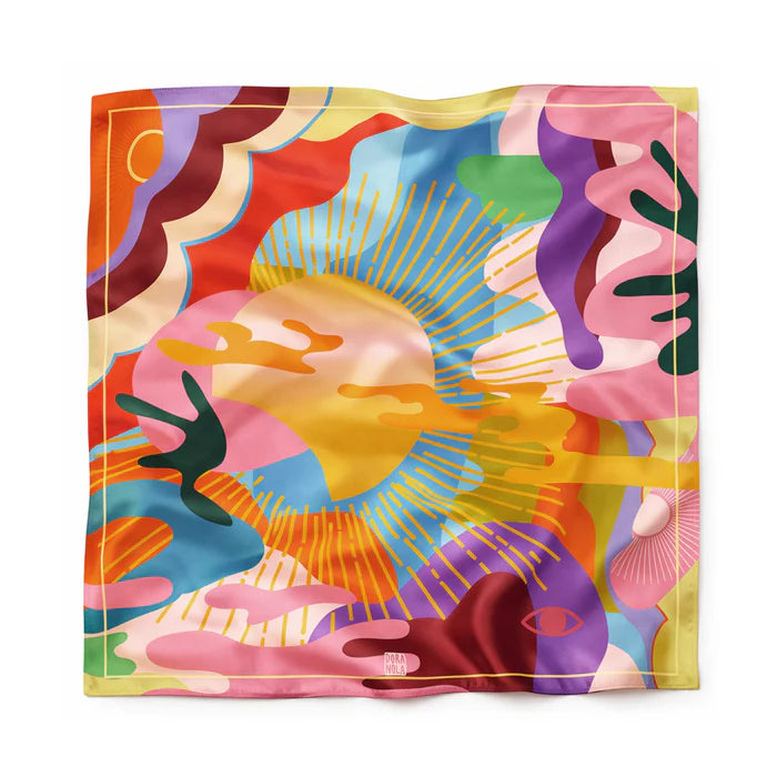 Foulard de cou en soie - Reine - 20"x20"
