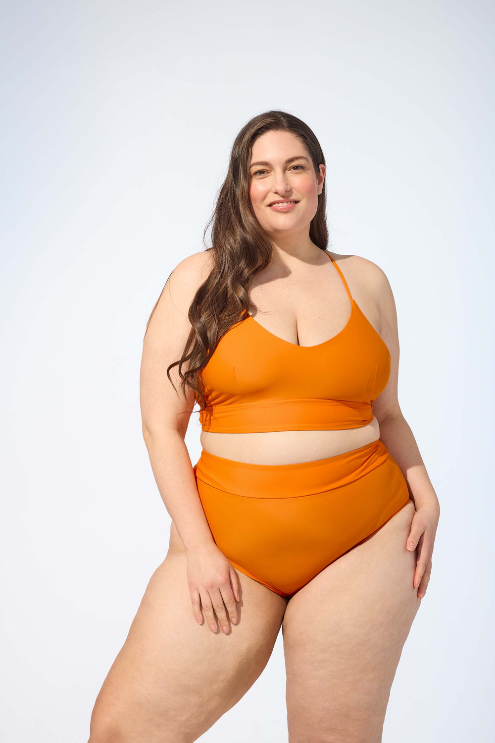 KAMALA - Bikini top in Pumpkin orange