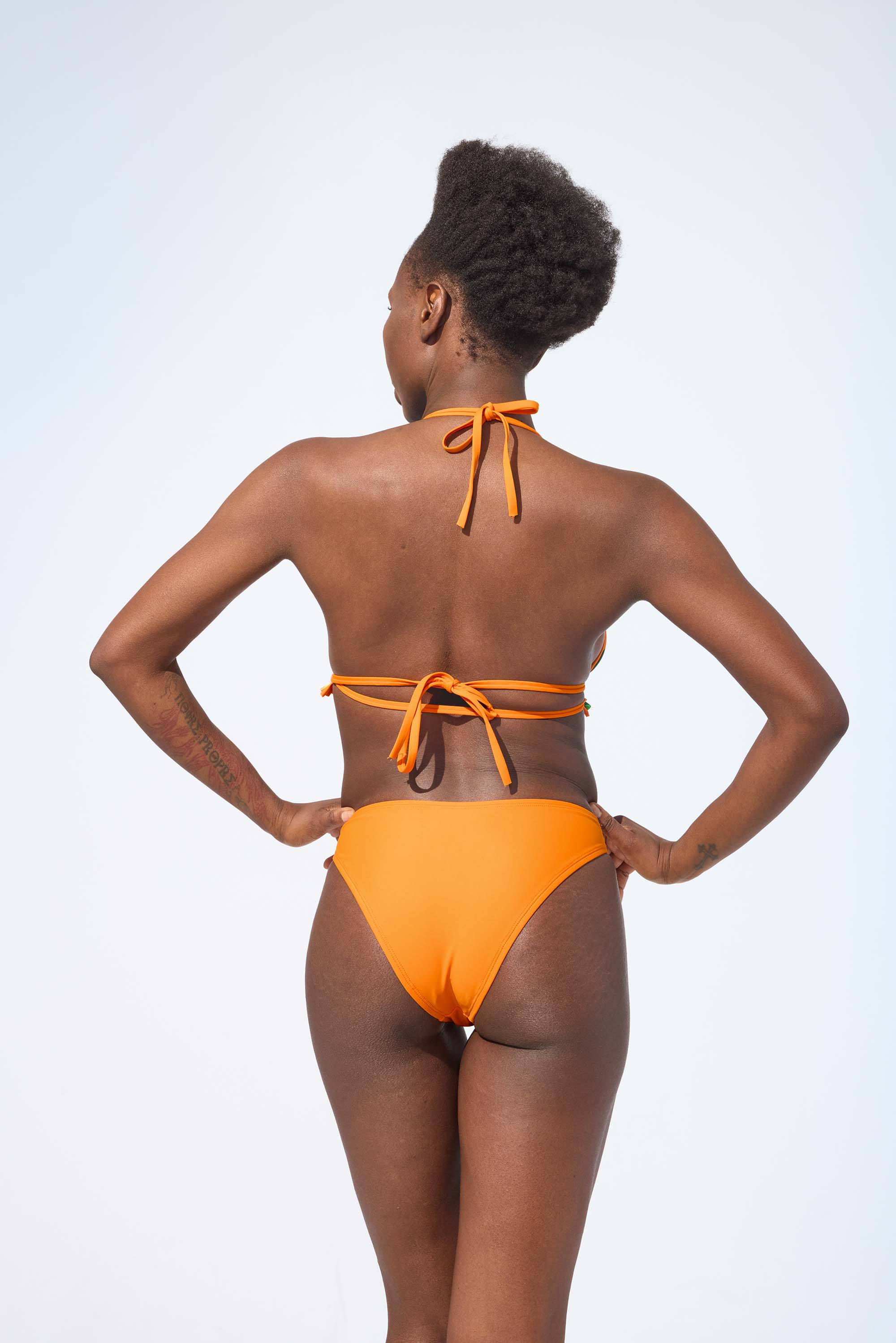 ROXY RÉVERSIBLE - Haut de maillot de bain en imprimé Essence et orange citrouille