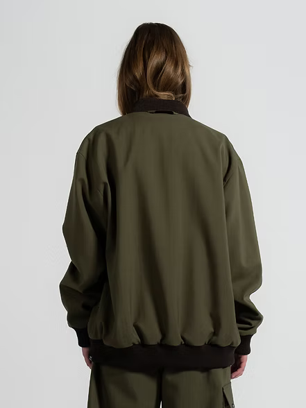 1ER MAI - Reversible Bomber Jacket in Olive Green/Black
