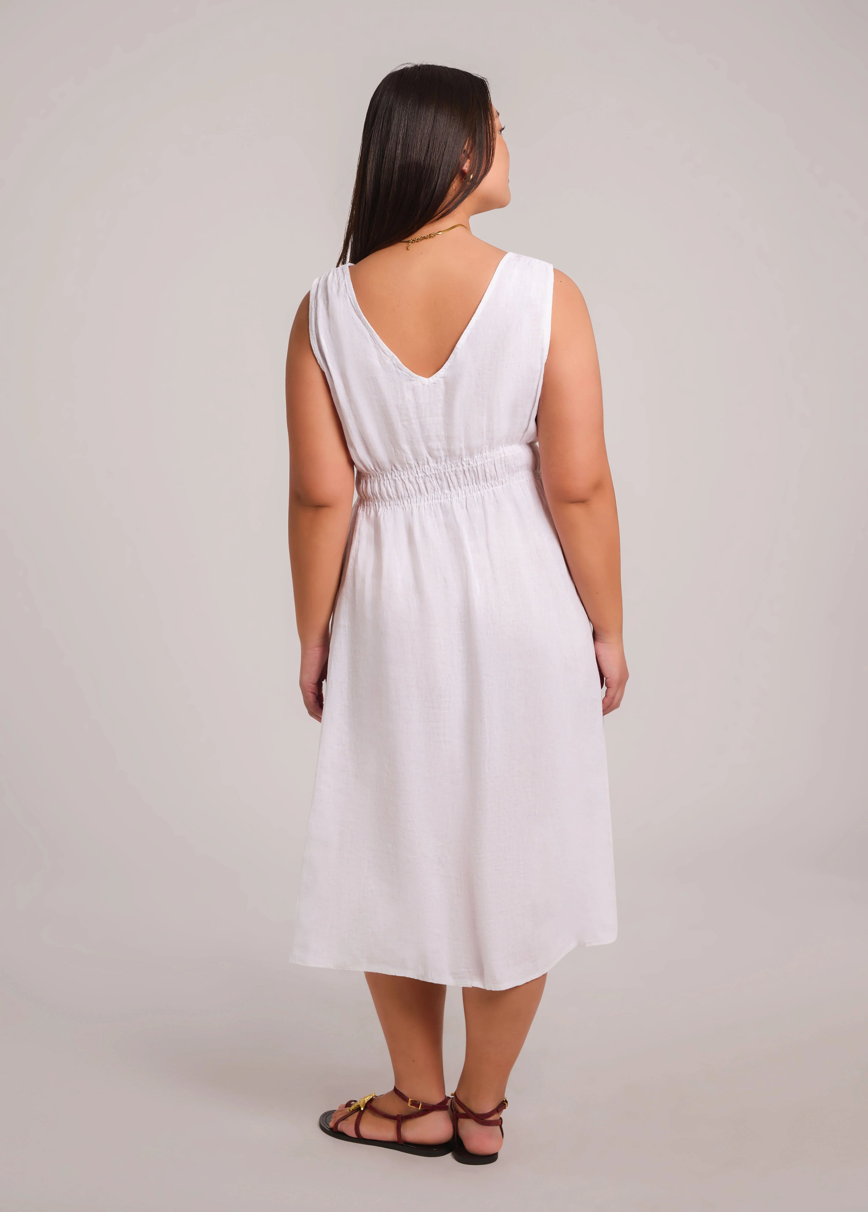 YOGA JEANS - Luna Midi Dress white