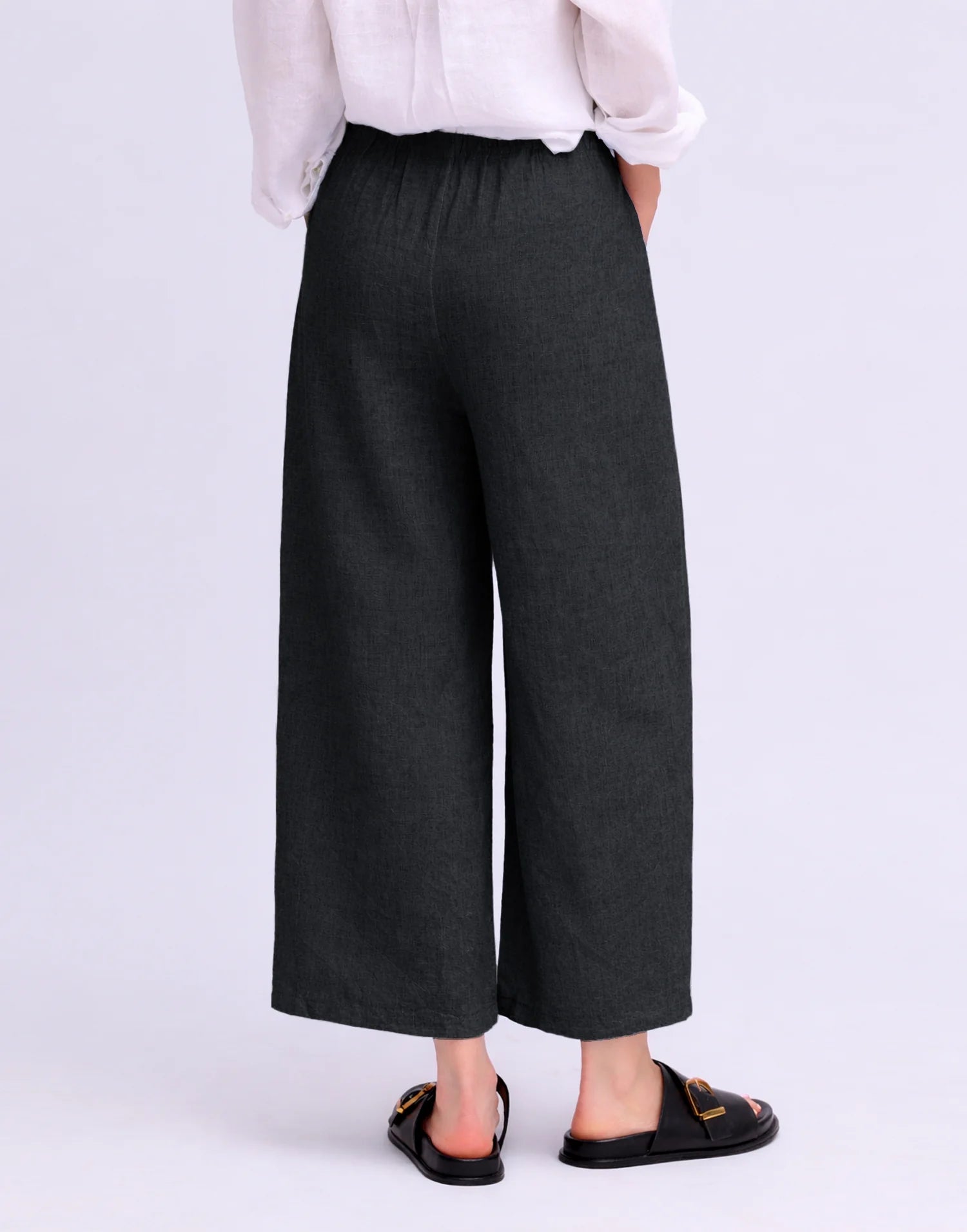 WIDE LEG LINEN PANTS SOFIA - Yoga Jeans