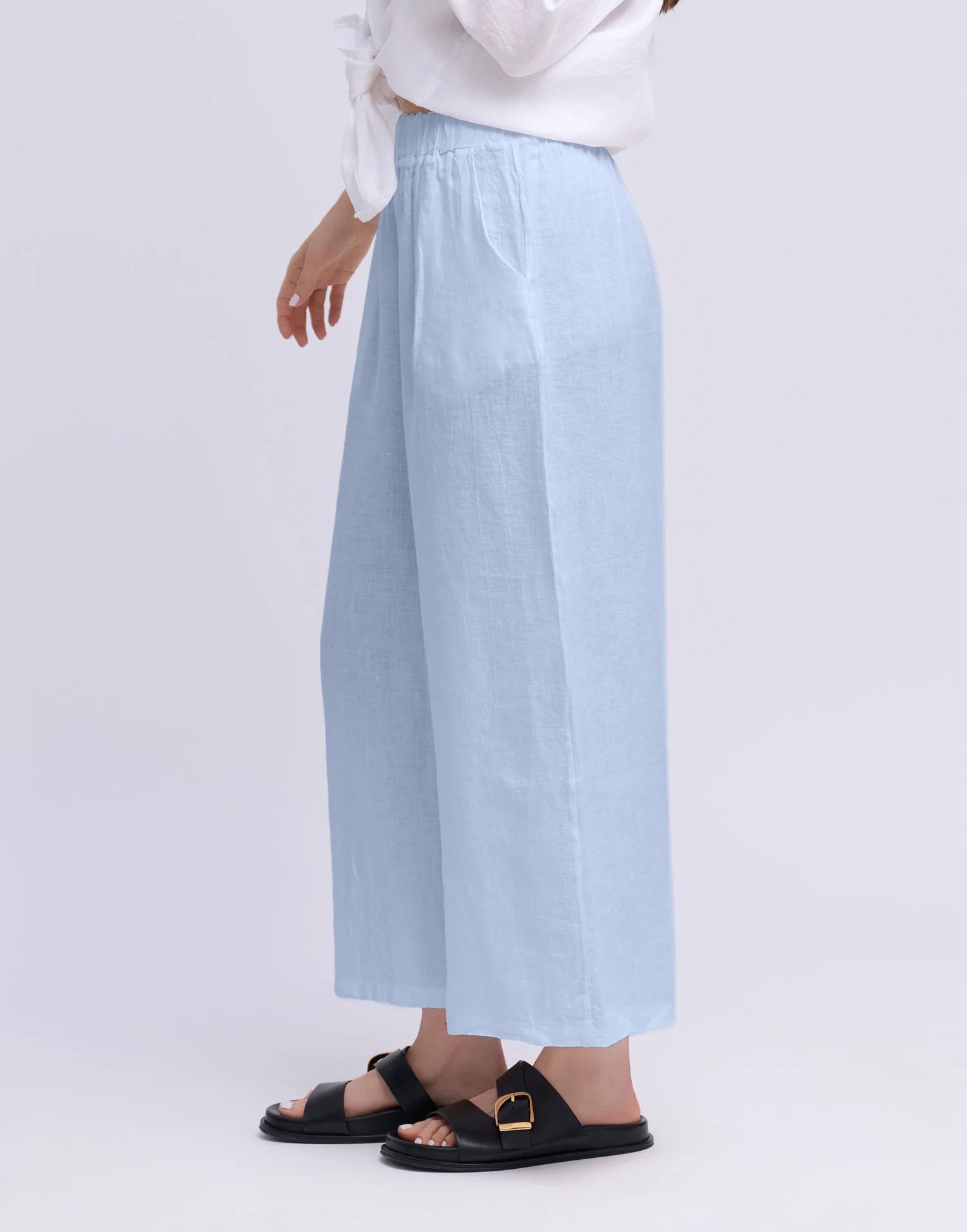 WIDE LEG LINEN PANTS SOFIA - Yoga Jeans
