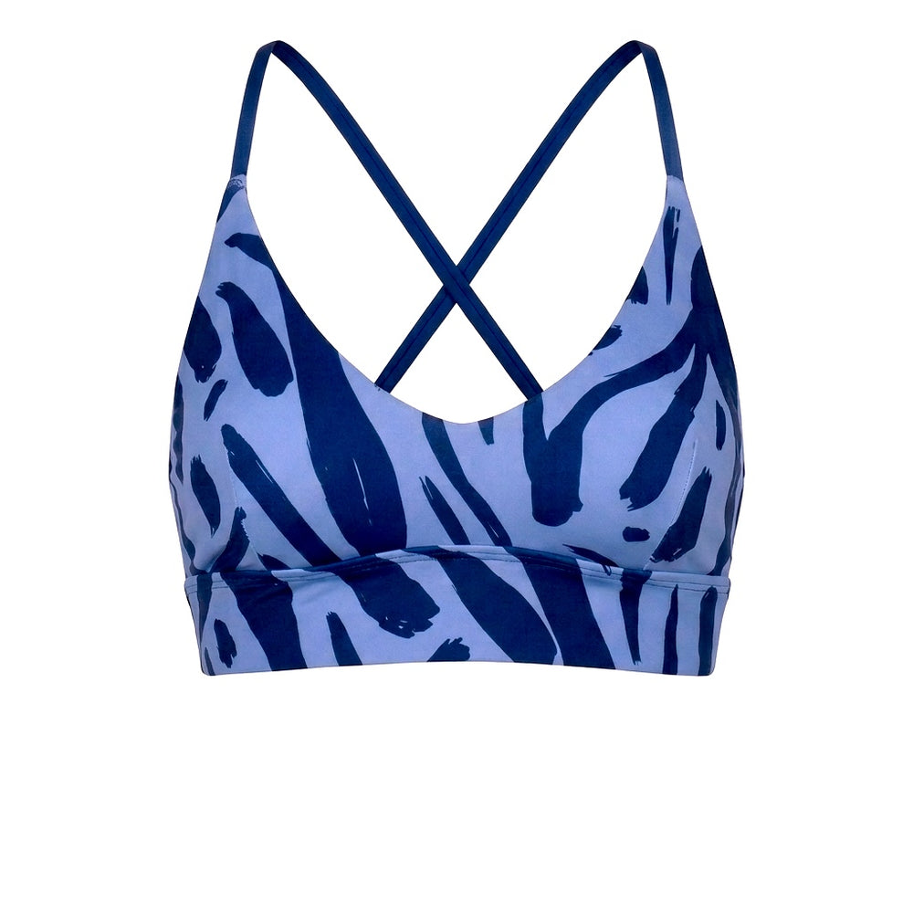 (PRE-ORDER) KAMALA - Bikini top in blue current print