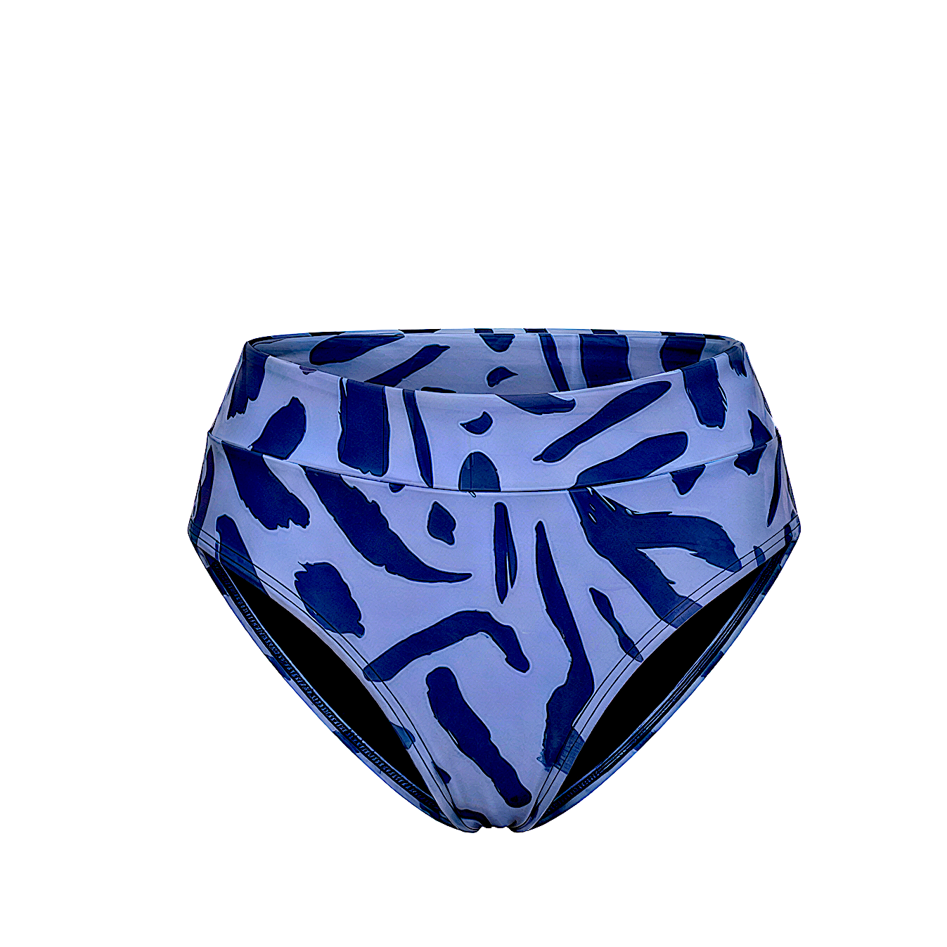 (PRE-ORDER) ANALIE – High waist bikini bottom in blue current print