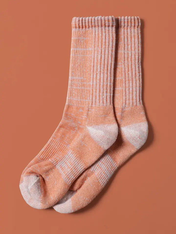 MUTTONHEAD - Chaussettes De Randonnée Merino Mountain - Orange/Ciel
