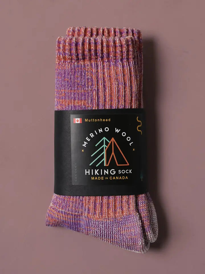 MUTTONHEAD - Chaussettes De Randonnée Merino Mountain - Orange/violet