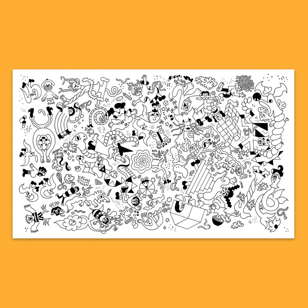 PAPEROLE - Affiche géante décorative à colorier