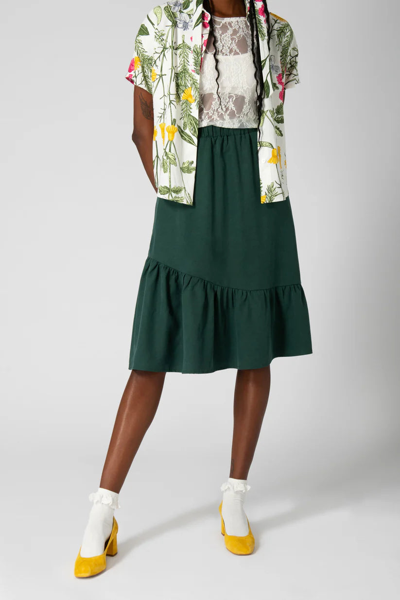 EVE LAVOIE - Aporia ruffled skirt green
