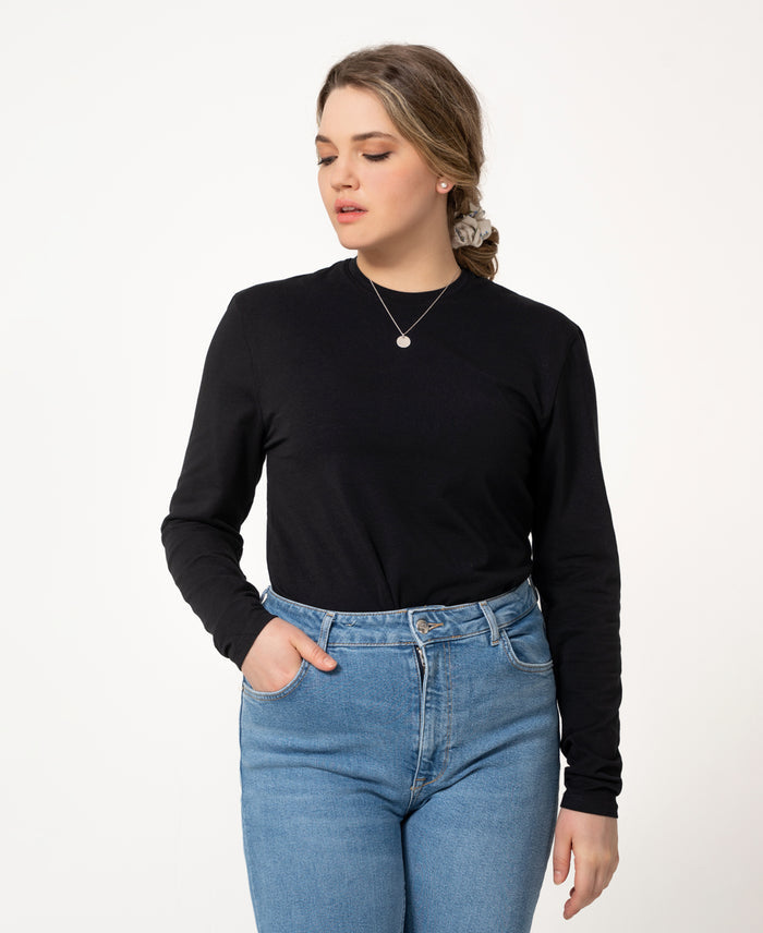 Gaia & Dubos - Le chandail garçonne en coton bio - noir