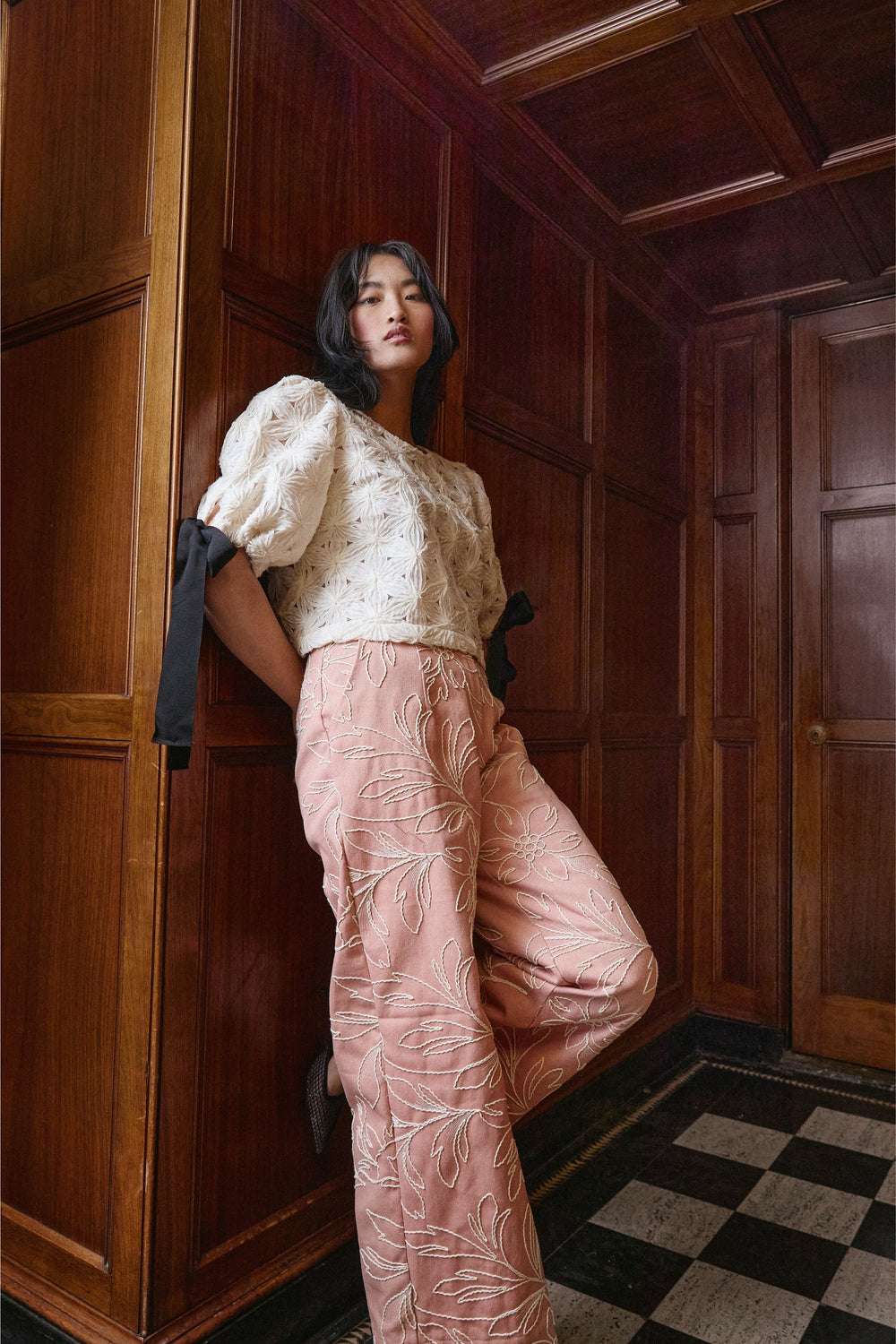 MARIGOLD -Diana Embroidered denim pants