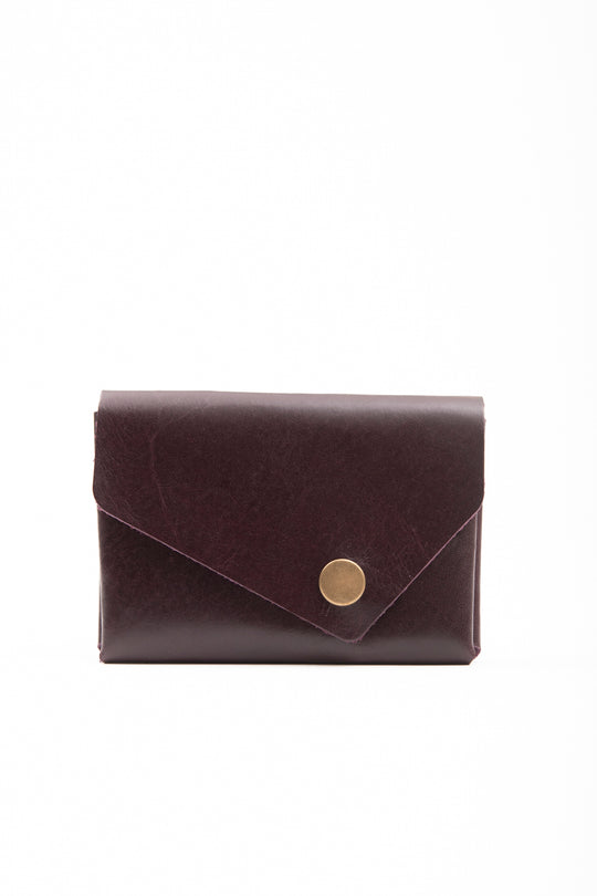 VEINAGE - SILLAGE - Leather Card Holder with Snap Closure