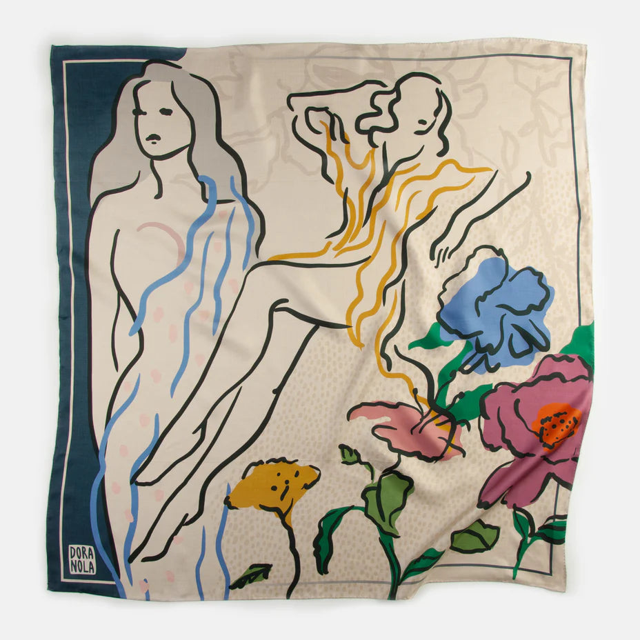 DORA NOLA - Silk scarf - She/Her - 36" x 36"