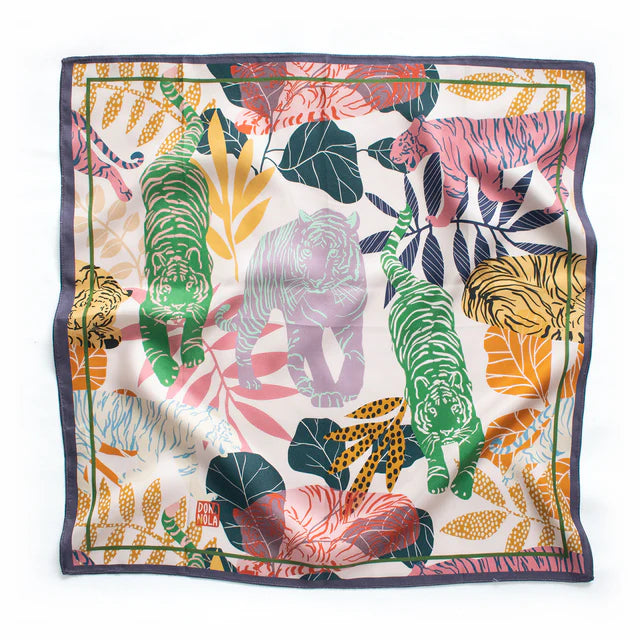 Foulard de cou en soie - Reine - 20"x20"