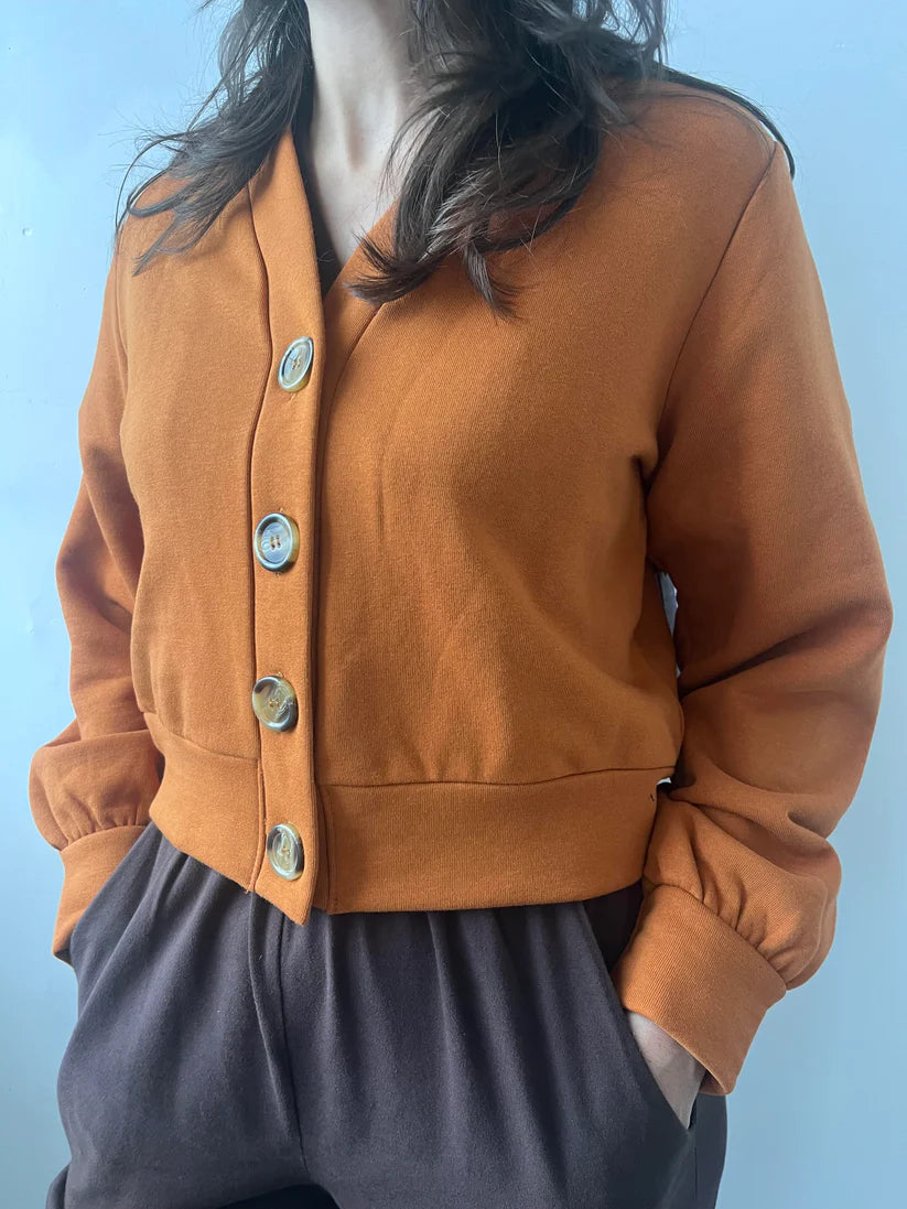 ÈVE LAVOIE - Douglas cardigan - pumpkin