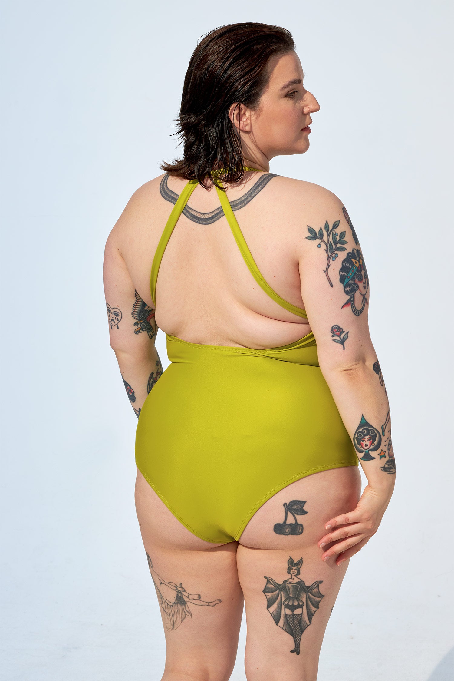 SAMANTHA - One piece in Lime green