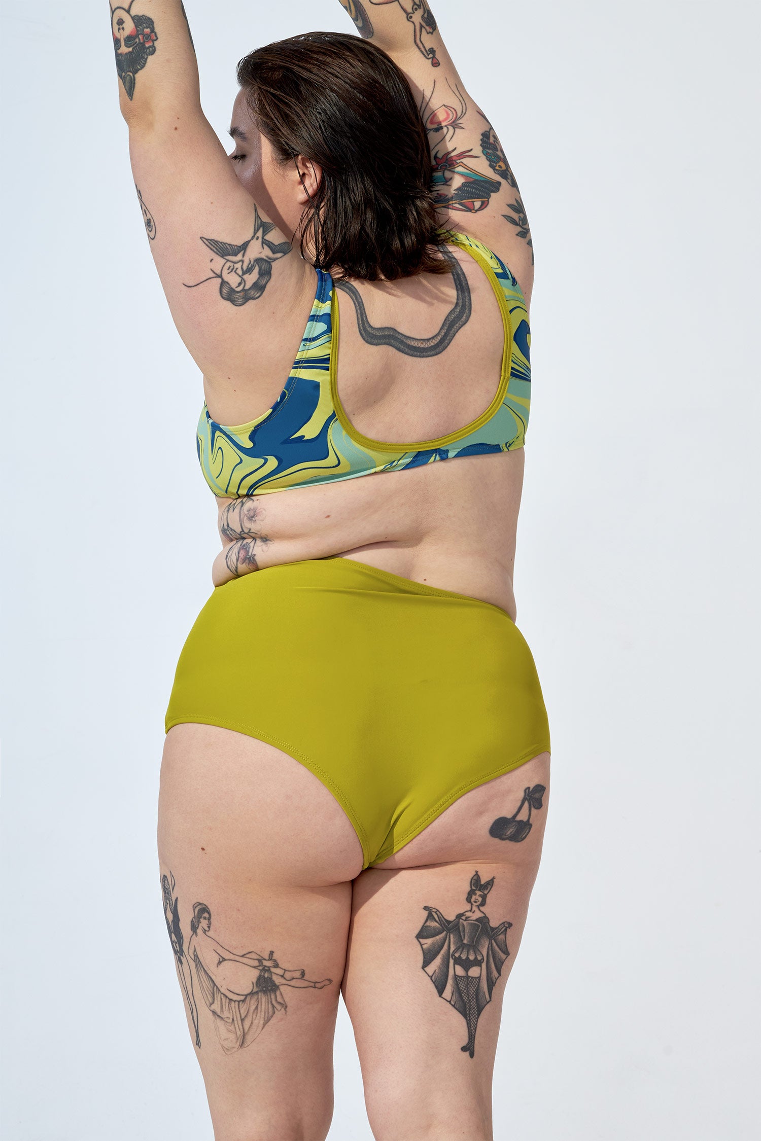 Lime green high waisted bikini clearance bottoms