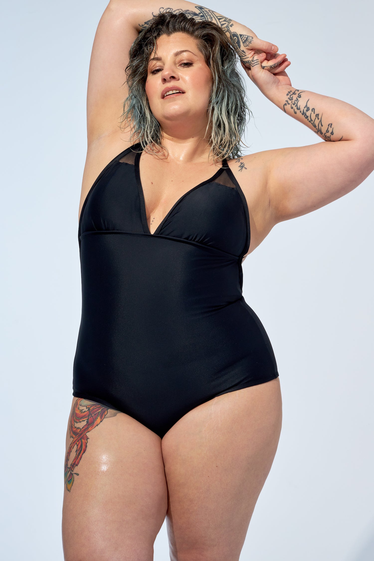 MICHELLE – One piece in Black and mesh - Selfish swimwear one piece