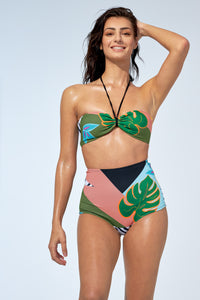 FLORENCE – High waist bikini bottom in Tropical print - Selfish swimwear Bottom