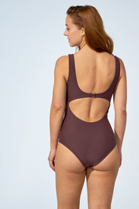 NICOLE - One piece in Purple brown - Selfish swimwear one piece