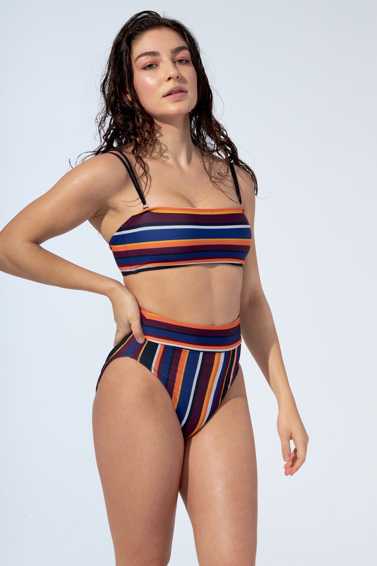ANALIE – Bikini bottom in Stripes - Selfish swimwear Bottom
