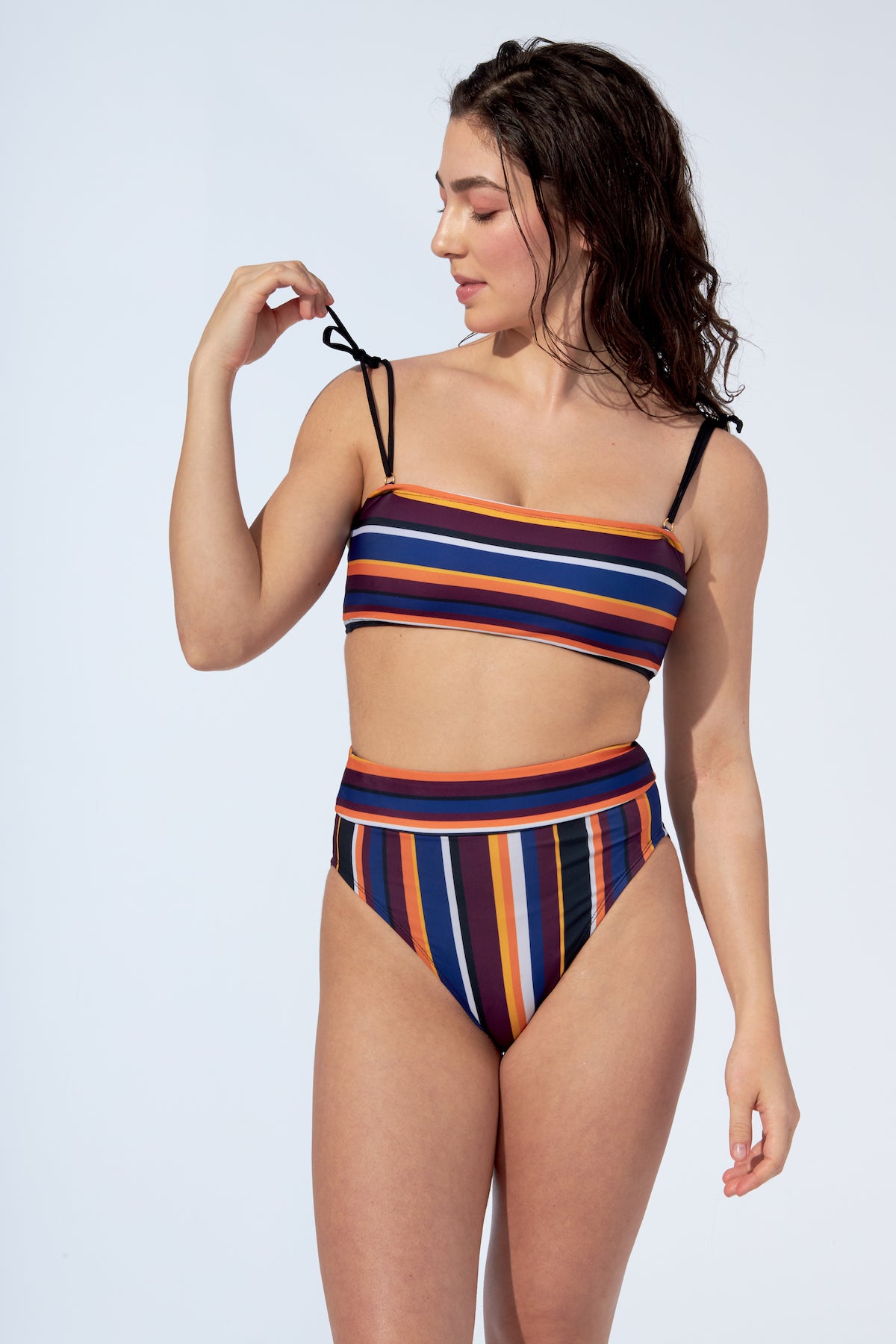 MARINA - Bikini top in Stripes - Selfish swimwear Top