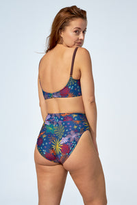 ANALIE – High waist bikini bottom in Flower print - Selfish swimwear Bottom