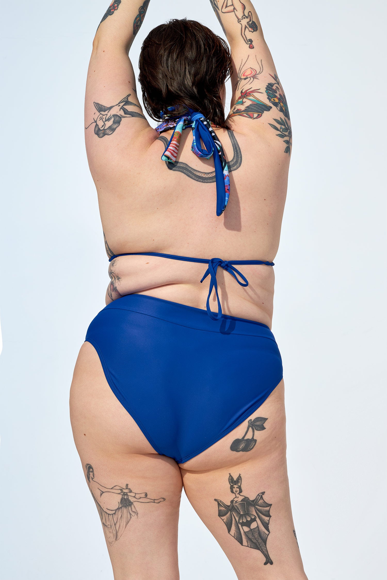 ANALIE – High waist bikini bottom in Navy blue