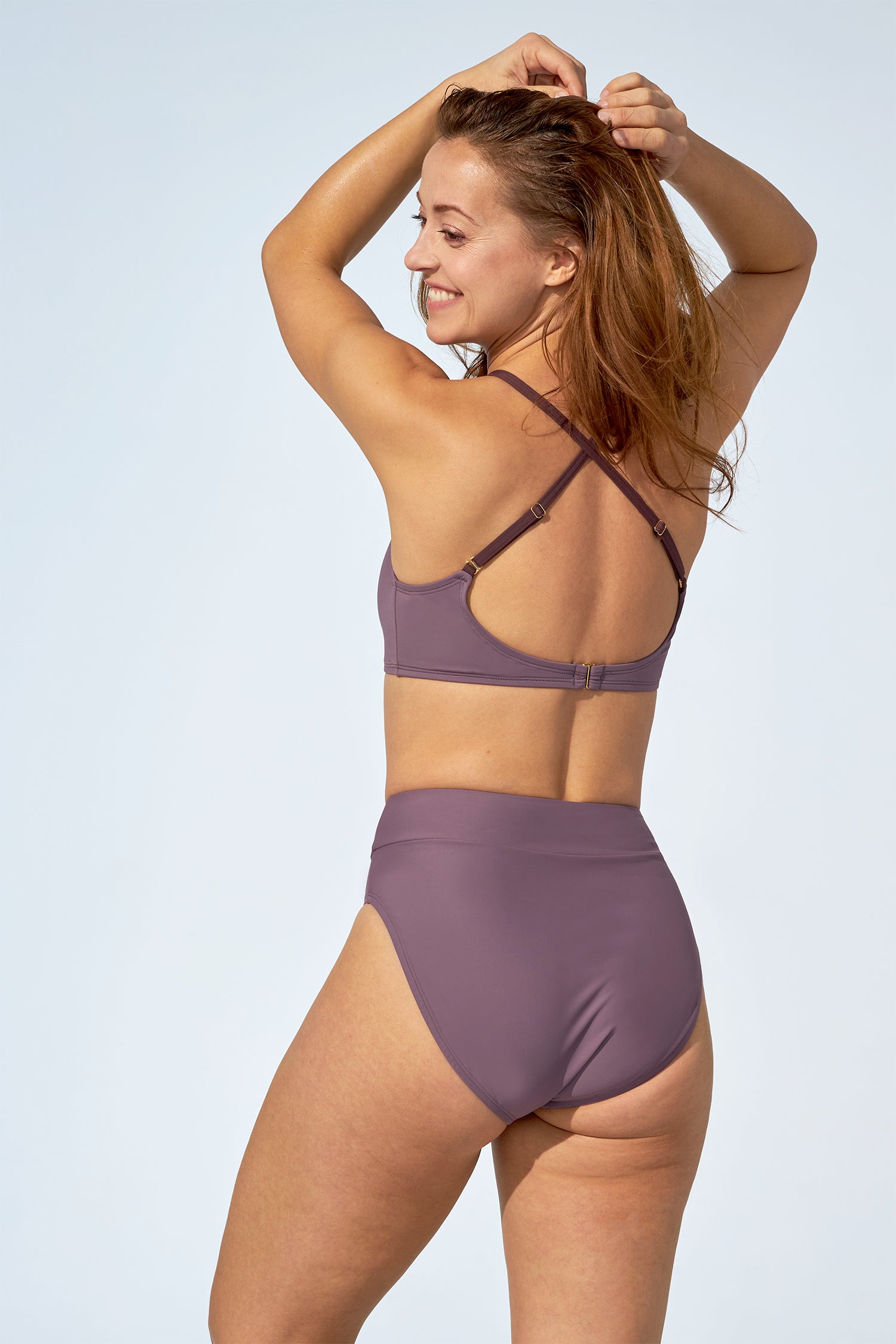 ANALIE High cut bikini bottom in soft purple SELFISH swimwear