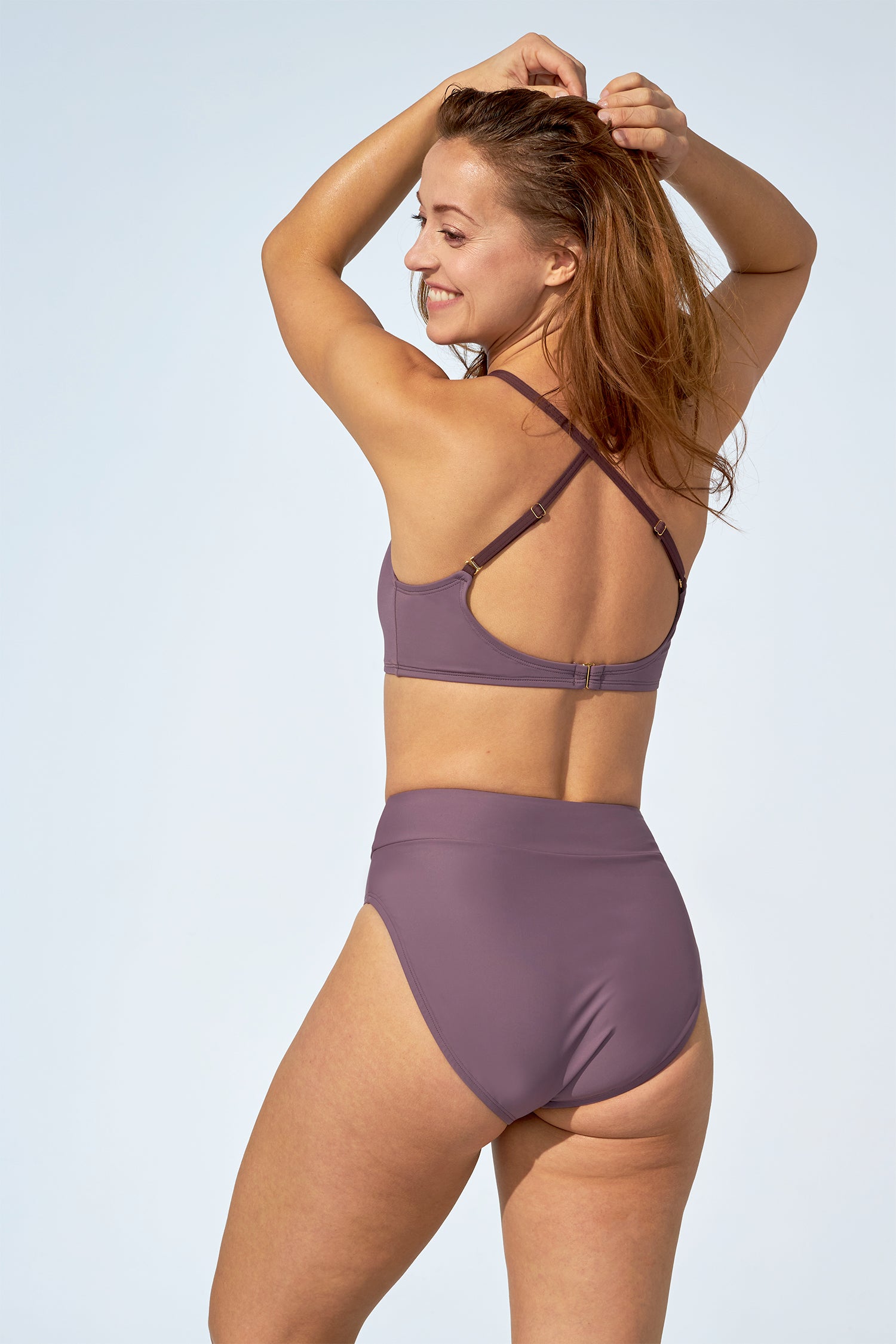 ANALIE – High waist bikini bottom in Soft purple