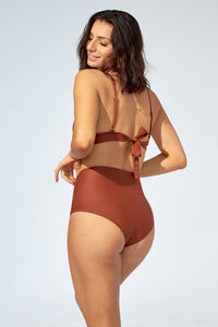 LAUREN - Bikini top in Chocolate brown - Selfish swimwear Top