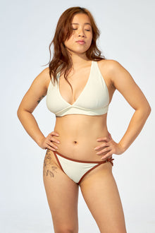 REBECCA – Bikini bottom in Ivory white - Selfish swimwear Bottom