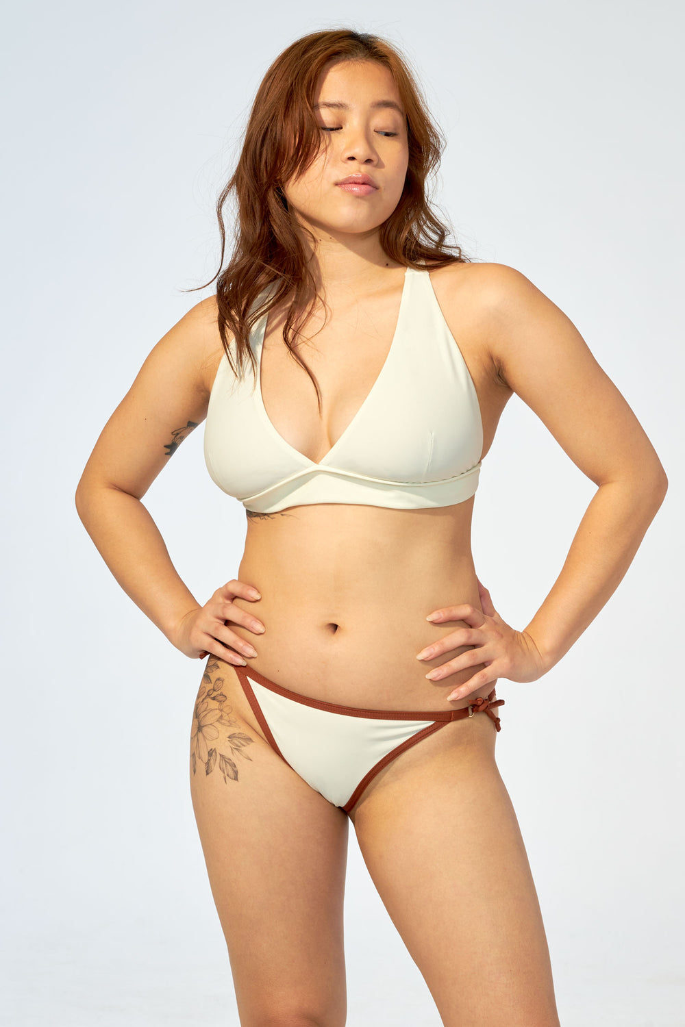 LAUREN - Bikini top in Ivory white - Selfish swimwear Top