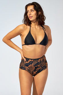 FLORA – High waist bikini bottom in Sandy breeze print - Selfish swimwear Bottom