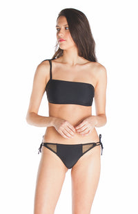MARINA – Bikini top in Black and mesh - Selfish swimwear Top