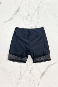 Short shorts – Black and mesh - Selfish swimwear Bottom